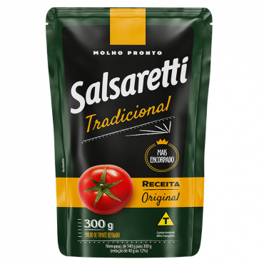 Molho de Tomate Salsaretti Tradicional Sachê 300g