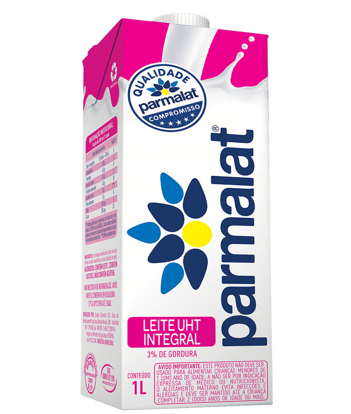 Leite Longa Vida Integral Parmalat Caixa com Tampa 1L